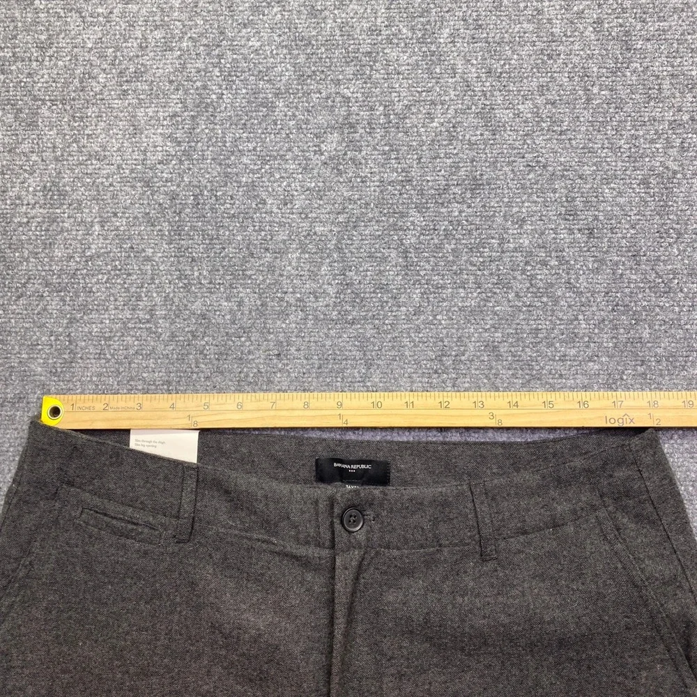Banana Republic Mens Slim Pant Sz 36 Charcoal Gray Wool Blend Dress Trousers NEW